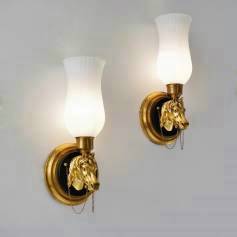 Vintage horse wall sconces , Maison Charles, gilt bronze, 1970`s ca, French